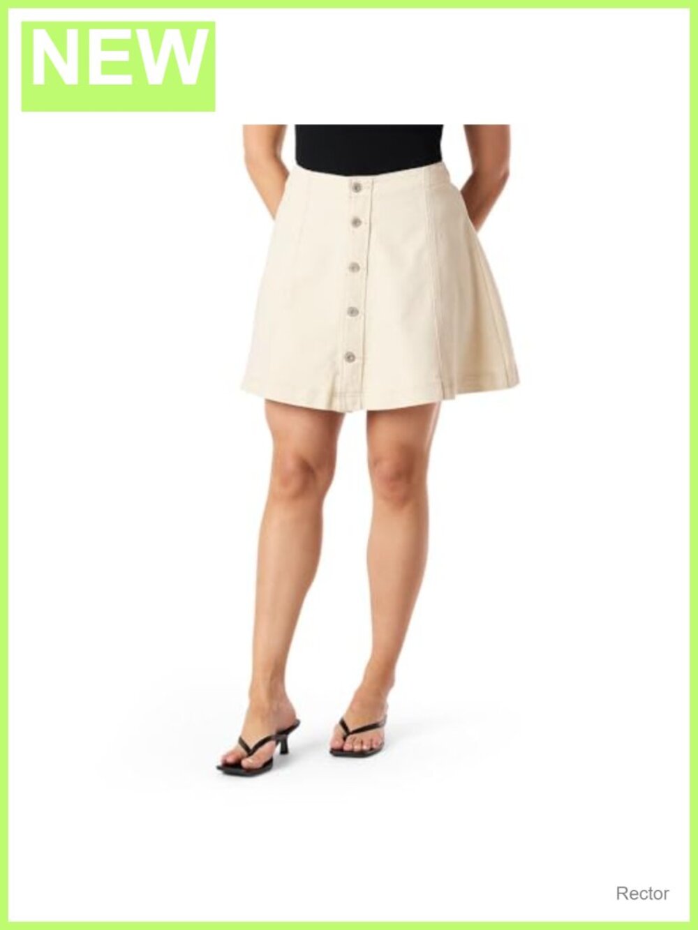 Women's Flounce Skirt Cotton Elastane Wear to Work Mid Rise